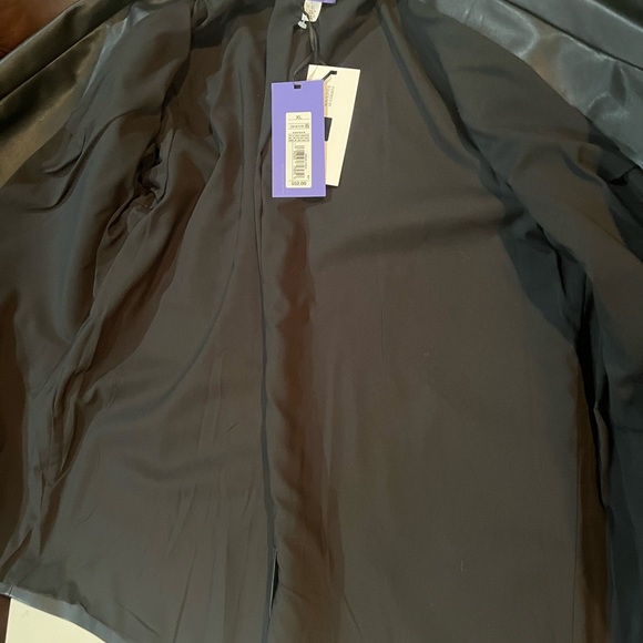 FUTURE COLLECTIVE KAHLANA BARFIELD BROWN Black Faux Leather XL Blazer - Picture 3 of 7